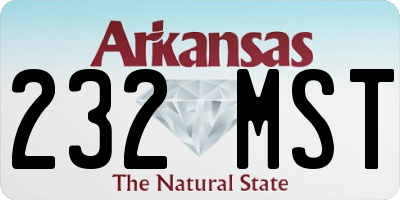 AR license plate 232MST