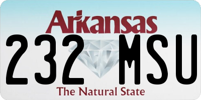 AR license plate 232MSU