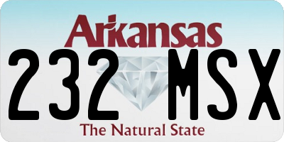AR license plate 232MSX