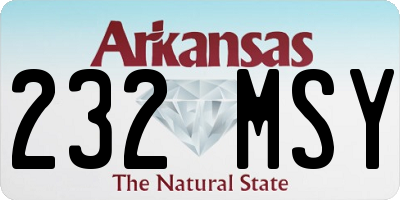 AR license plate 232MSY