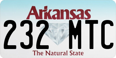 AR license plate 232MTC