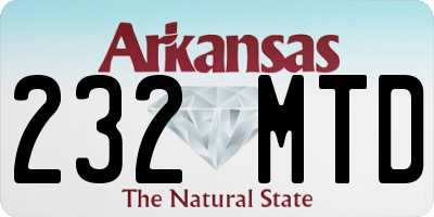 AR license plate 232MTD