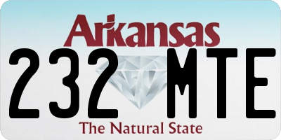 AR license plate 232MTE