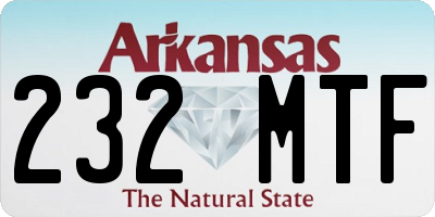 AR license plate 232MTF