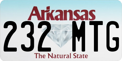 AR license plate 232MTG