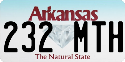 AR license plate 232MTH