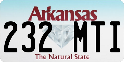 AR license plate 232MTI
