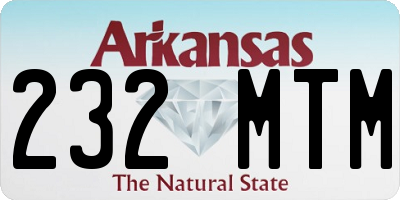 AR license plate 232MTM