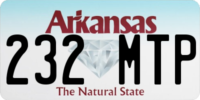 AR license plate 232MTP