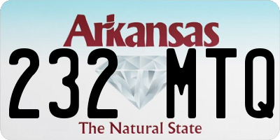 AR license plate 232MTQ