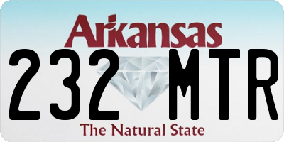 AR license plate 232MTR