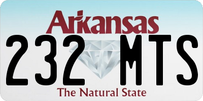 AR license plate 232MTS