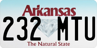AR license plate 232MTU