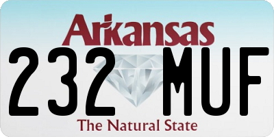 AR license plate 232MUF