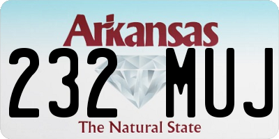 AR license plate 232MUJ