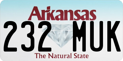 AR license plate 232MUK