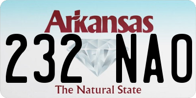 AR license plate 232NAO