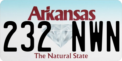 AR license plate 232NWN