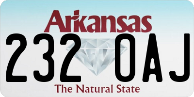 AR license plate 232OAJ