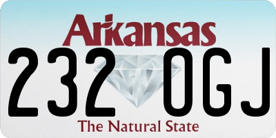 AR license plate 232OGJ
