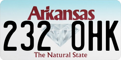 AR license plate 232OHK