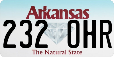 AR license plate 232OHR
