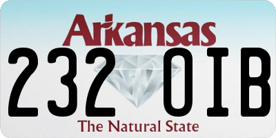 AR license plate 232OIB