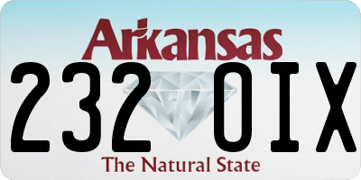 AR license plate 232OIX