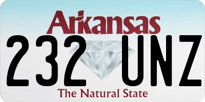 AR license plate 232UNZ