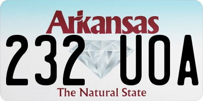 AR license plate 232UOA