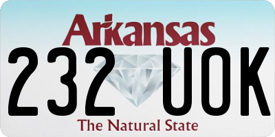 AR license plate 232UOK
