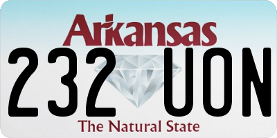 AR license plate 232UON
