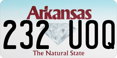 AR license plate 232UOQ