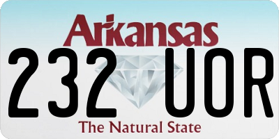 AR license plate 232UOR