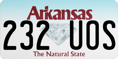 AR license plate 232UOS