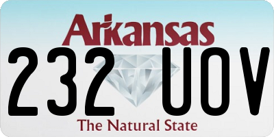 AR license plate 232UOV
