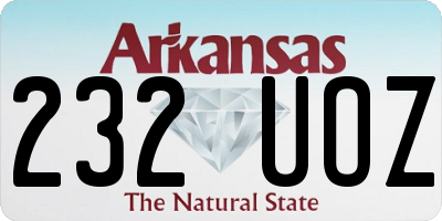 AR license plate 232UOZ