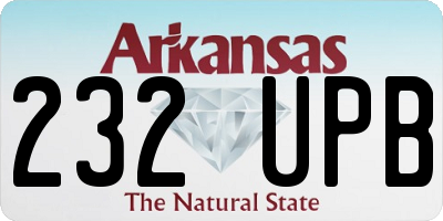 AR license plate 232UPB