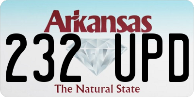 AR license plate 232UPD