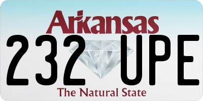AR license plate 232UPE