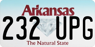 AR license plate 232UPG