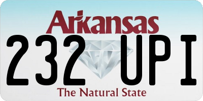AR license plate 232UPI
