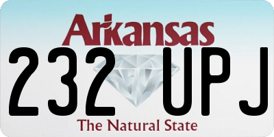 AR license plate 232UPJ