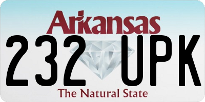 AR license plate 232UPK