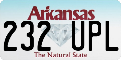 AR license plate 232UPL