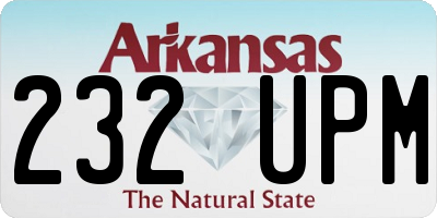 AR license plate 232UPM