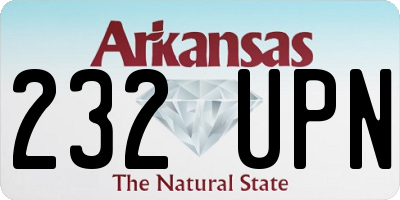 AR license plate 232UPN
