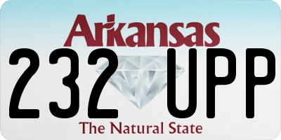 AR license plate 232UPP