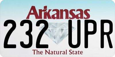 AR license plate 232UPR