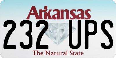 AR license plate 232UPS